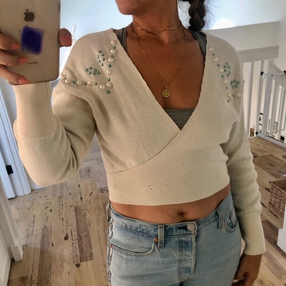 Wildfox Wilder Mock Wrap top size small - Picture 2 of 12